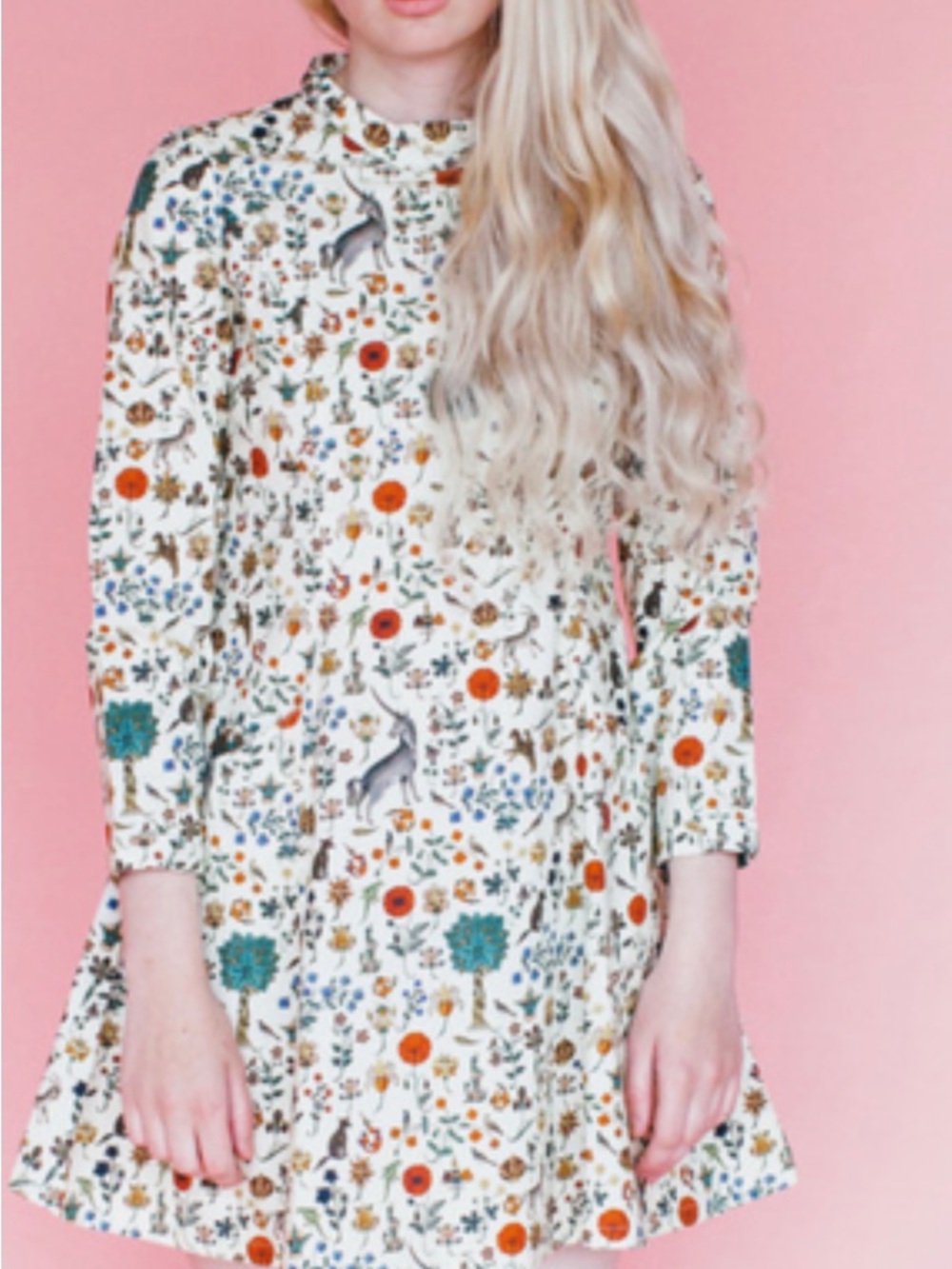 Samantha Pleet passion dress in ivory illuminated print - Picture 14 of 15